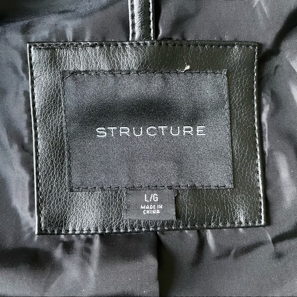 Mens Vegan Faux Leather Jacket (Flaw) - Picture 4 of 9